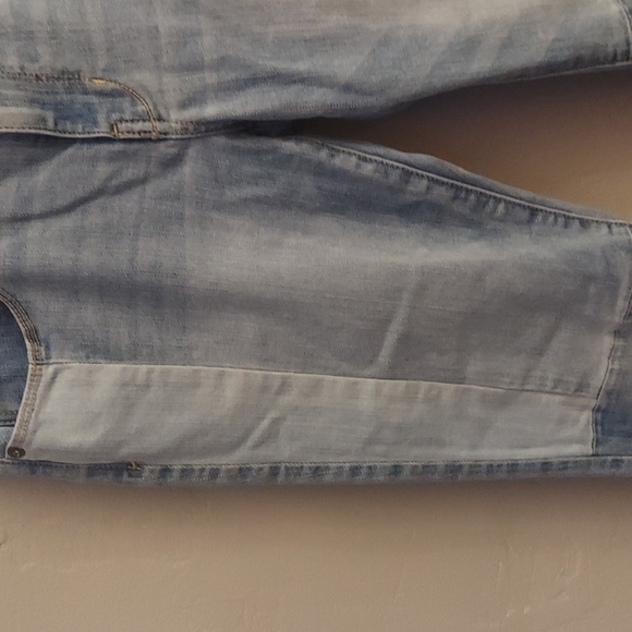 AMERICAN EAGLE Patchwork Lightwash Denim Skinny sz 6 Jeans - Picture 4 of 10